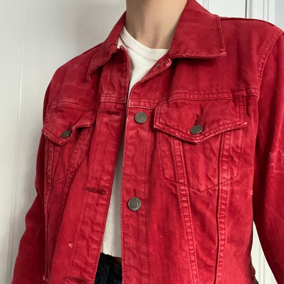 cropped denim jean jacket - Picture 5 of 12